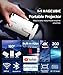 Magcubic Mini Beamer 4K Unterstützt, Smart Projector 5G WiFi 6 BT 5.4, Mini Projektor Full HD 1080P Unterstützt 200ANSI 8000L Auto Horizontal Trapezoid Correction (weiß)