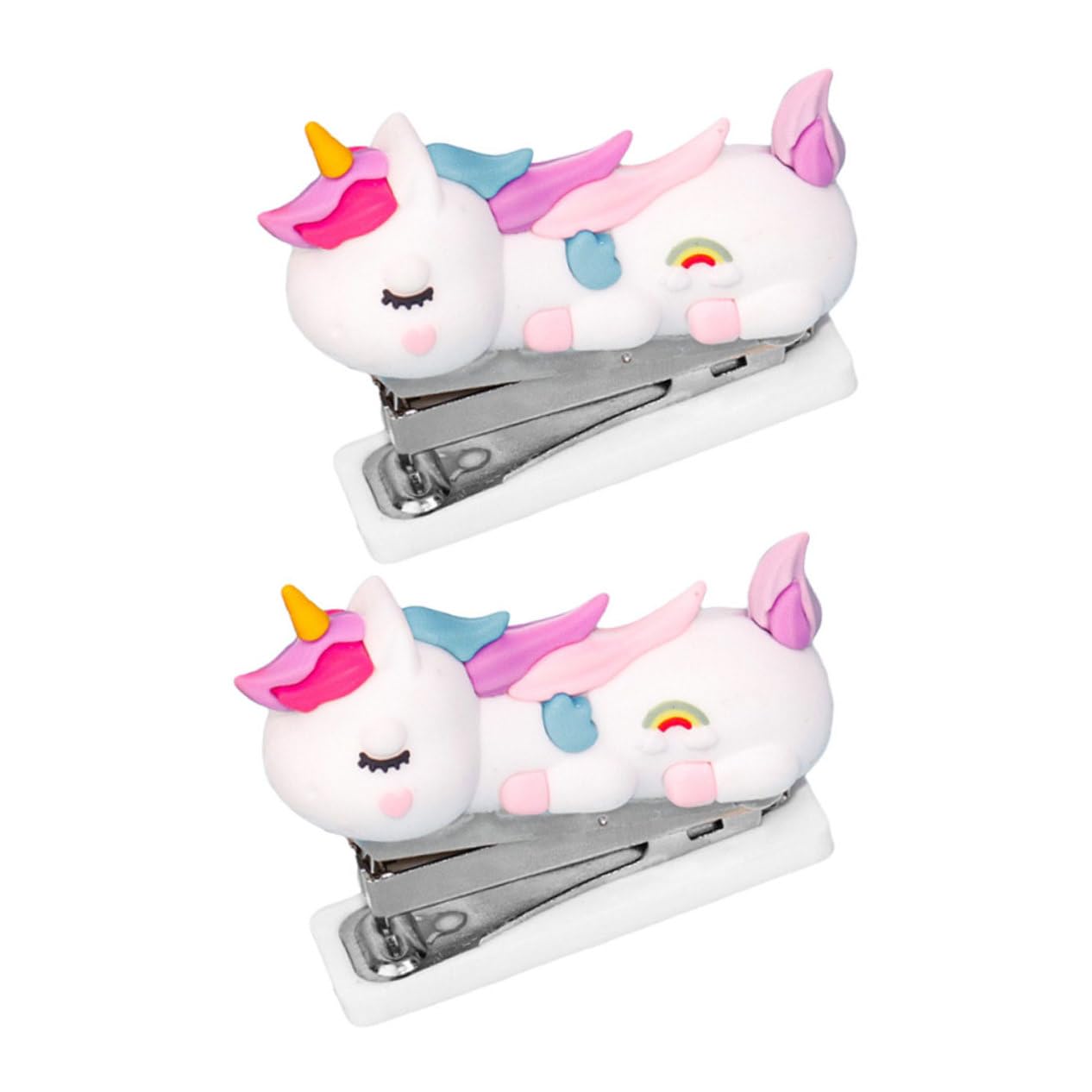 Operitacx 10pezzi Stapler Cartoon Cute Hand Stapler for Office Home School Lightweight Portable for Students Crafting
