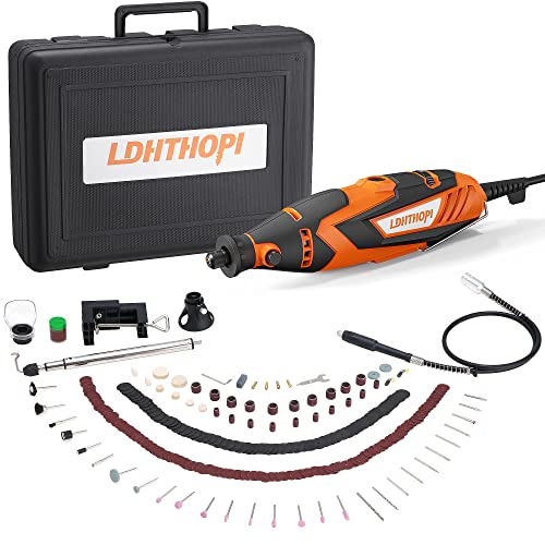 LDHTHOPI Engraving Pen, 180W Engraving Tool with 222 Kits, 32000RPM Engraver Tool with 6 Variable Speeds, for DIY, Metal Wood Glass Plastic Carving, Grinding, Sanding, Polishing
