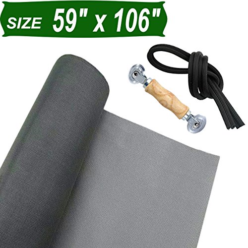 Senneny 59" x 106" Adjustable Window Screens with Rolling Tool and Screen Retainer