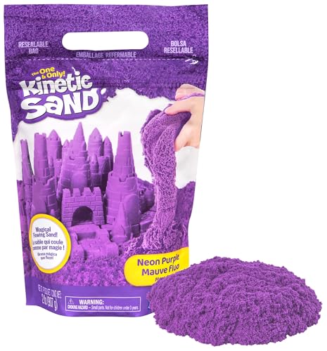 Kinetic Sand - Lilafarbener Sand im Beutel, 907 g, original magischer Sand aus Schweden für Indoor-Sandspiel, für Kinder ab 3 Jahren, fördert Feinmotorik, wiederverschließbar