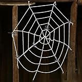 4 feet White Spiderweb Spider Webs, 4 feet White Spiderweb Spider Webs, Halloween Decorations Spider Web for Indoor Outdoor Halloween Decorations Yard Home Costumes Parties Haunted House Décor