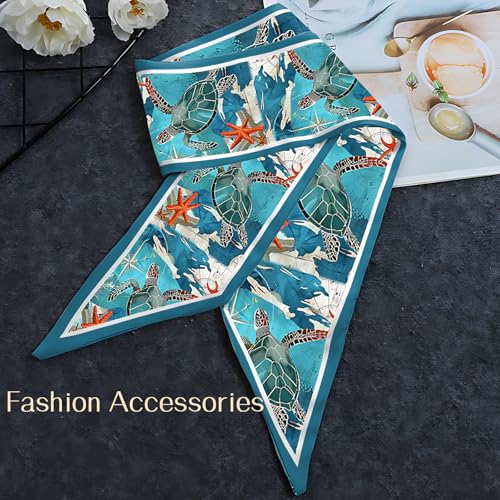 Hair Head Scarf Neck Scarves Silk Feeling Long Satin Fashion Cute Decoration Handbag Women Girls 59 * 6.7''4