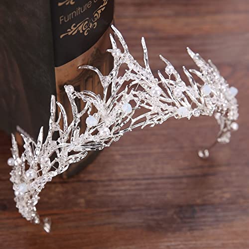 Bruiloft Kroon Bruids Hoofddeksel Haar Sieraden Accessoires Steentjes Kristal Tiara Vrouwen Hoofdtooi Hoofdband (Color : 1