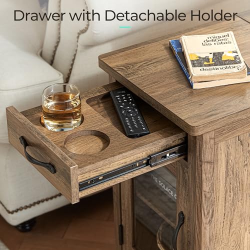 LINSY HOME Farmhouse Coffee Table Sets 3 Pieces, Wood Living Room Table Set Include 41" Coffee Table, End Table Set of 2, Brown - Image 6