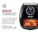 CHEFMAN Large Air Fryer 6.5 Qt XL, Healthy Cooking, User Friendly, Nonstick, Digital Touch Screen with 4 Cooking Functions w/ 60 Minute Timer & Auto Shut Off, BPA-Free, Dishwasher Safe Basket, Black