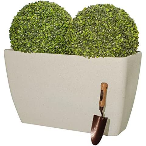 Primrose White Stone Effect Resin Planter 59cm Cover