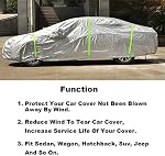 kayme Car Cover Straps Wind Protector, 3 pcs Elastic Adjustable Rope Protect Cover from High Wind, Universal Fit