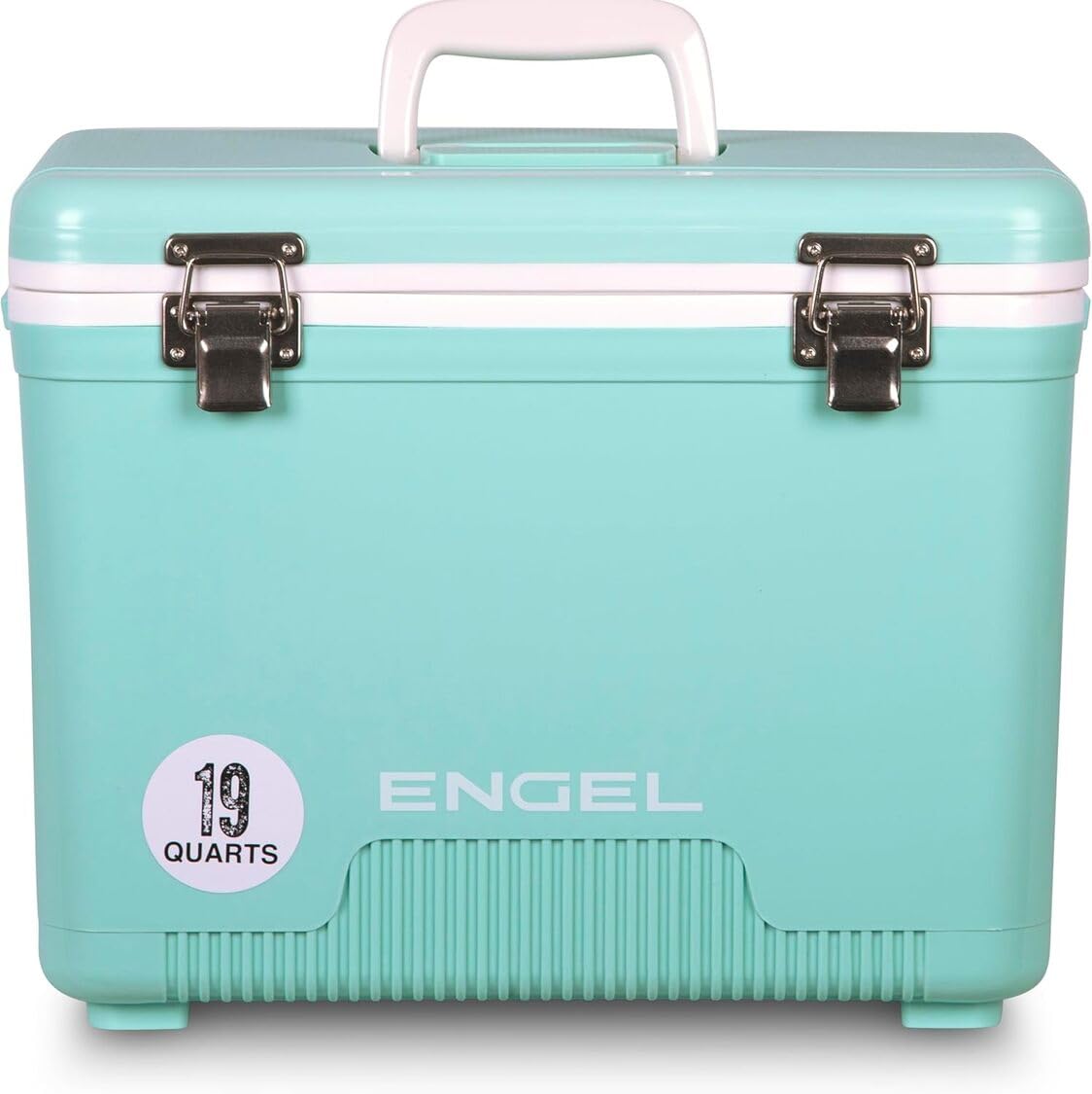 ENGEL Cooler Box 18L - Leak-Proof, Drybox Cooler for Camping, Fishing, Hiking,Picnic - Mini Ice Boxes for 30 Cans, 42 x 28.6 x 32.4 CM Small Cool Box for Drinks and Food in Seafoam