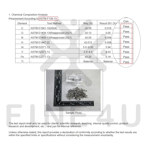 FINE4U Opal Conch Piercing Jewelry 16G 6mm 8mm - ASTM F136 Titanium Flat Back Stud for Helix Tragus Flat, Hypoallergenic Cartilage Earring, Internally threaded Labret Rings by FINE4U - Used condition - Image 7
