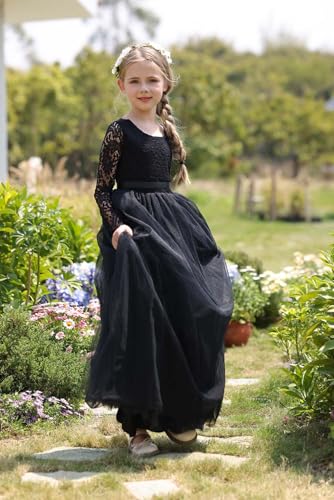 Bow Dream Lace Flower Girl Dresses Bridesmaid Wedding Party4