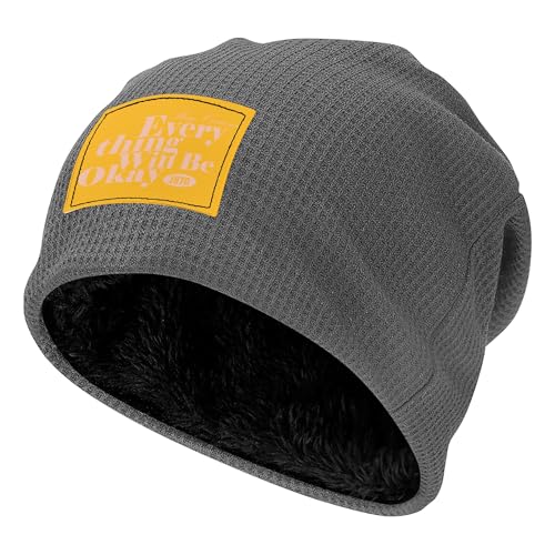 Bonnet gaufré décontracté pour homme et femme hiver chaud
