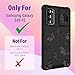 Funermei for Samsung Galaxy S20 FE Case - Women Butterfly Cute Girls Cover Girly Pretty Aesthetic Black Butterfly Design with Camera Cover Ring Stand Funda for Galaxy S20 FE 5G Phone Case