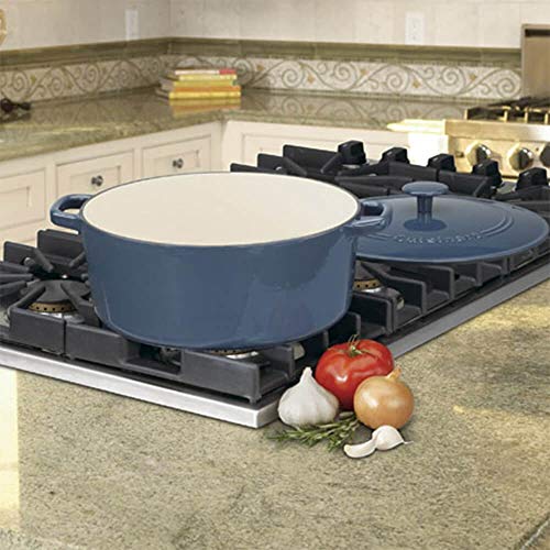 Image of Cuisinart CI670-30BG 7 Qt Round Casserole, Covered, Enameled Provencial Blue