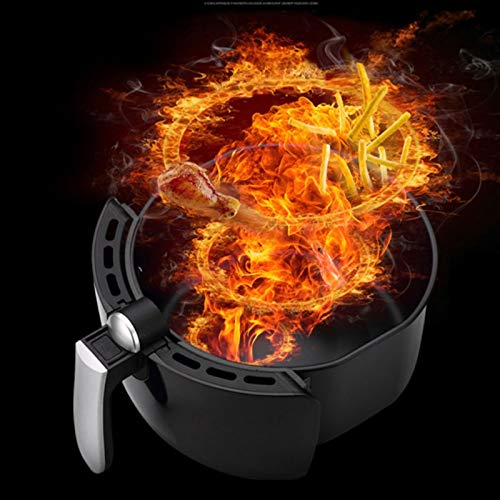 ELEdvb Kompakter Heißluftfritteusen-Ofenherd mit Temperaturregelung, antihaftbeschichtetem Frittierkorb, Rezeptführer mit automatischer Abschaltfunktion, Schwarz für Jede Familie 7 ELEdvb Kompakter Heißluftfritteusen-Ofenherd mit Temperaturregelung, antihaftbeschichtetem Frittierkorb, Rezeptführer mit automatischer Abschaltfunktion, Schwarz für Jede Familie