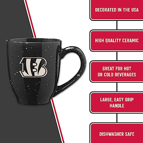 Image of Rico Industries NFL Football 16 oz Team Color Laser Engraved Speckled Ceramic Coffee Mug