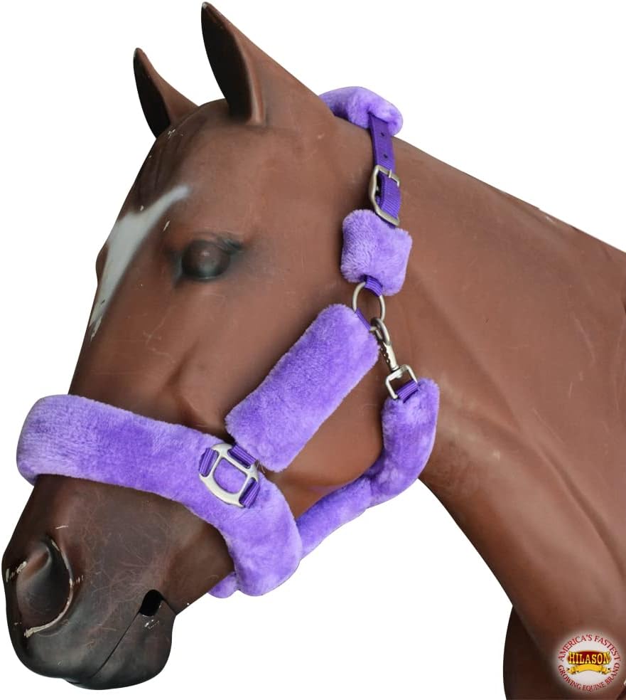HILASON Large Medium Small Comfort Fleece Nylon Horse Halter