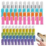 100 Pcs Dog Toothbrush Soft Finger Brushes Pet Finger Toothbrush Easy Teeth Cleaning Dog Tooth Brush Oral Care Pet Dental Brush Cleaning for Small Cats and Puppy Dental Care (2 styles, Multicolor)