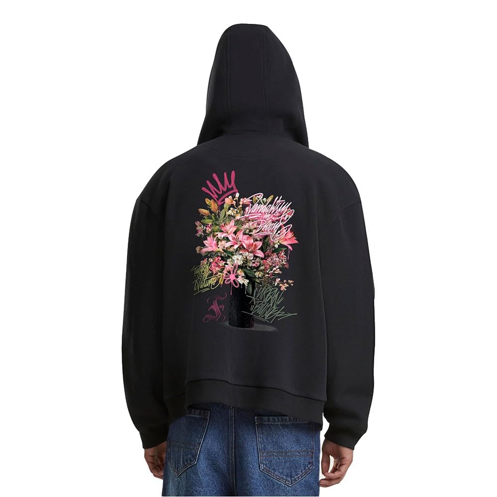 Mister Tee, Bluza z kapturem, męska, czarna, XL