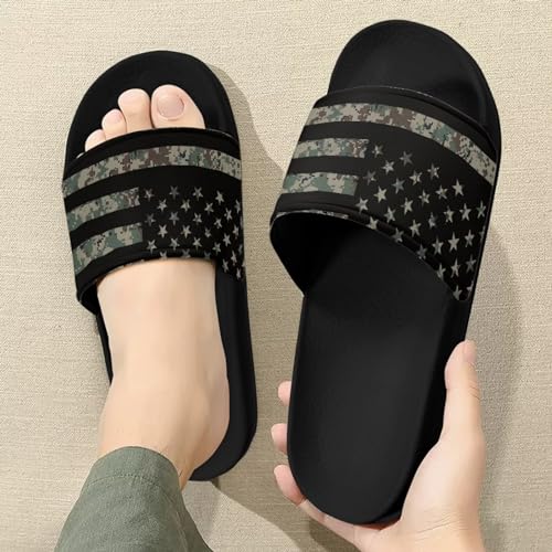Image of Footwear for Mens Open Toe Athletic Sandals Anti-Slip Sole Slide Sandals Pillow House Flat Shoes Comfortable Slip On Slippers for Indoor & Outdoor