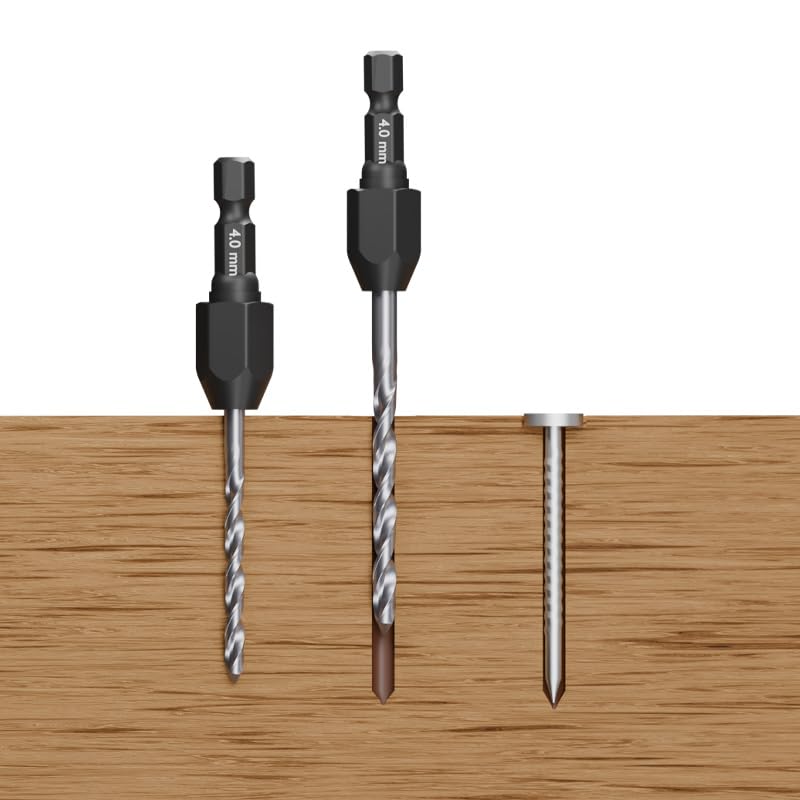 5 pcs-Countersink Drill Bit Set, Tapered Drill Bits, Countersink Drill Bit Set, 1/4" Hex Shank Quick Change for Woodworking, Pilot Screw Hole Set