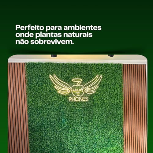 10 Placas Jardim Vertical Buchinho Grama Artificial 60x40 cm Painel Verde Jardim Planta Parede Muro