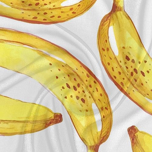 QsirBC Banana Square Silk Scarf, Summer Head Scarf, Hair Scarf for Women Soft Smoothness for Travel Yoga Handkerchief Shawl Sunscreen Gift 23.6× 23.6 Inches3