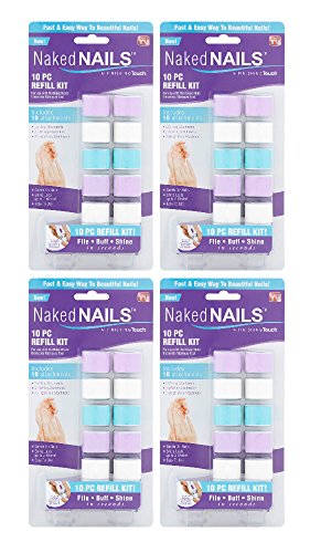 4x Naked Nails 10pc Refill Kit For Manicure Tool As Seen on TV New