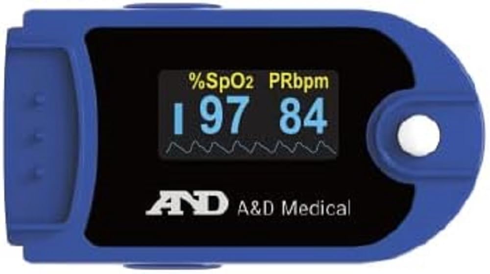 A&D Medical UA-611 Misuratore di Pressione Arteriosa da Braccio + A&D Medical UP-200 Pulsossimetro, Monitor dell'Ossigeno nel Sangue Approvato CE, da Dito SATS SpO2