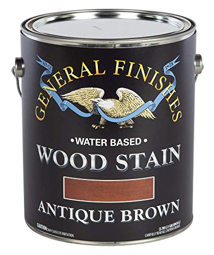 General Finishes Water Based Wood Stain, 1 Gallon, Antique Brown