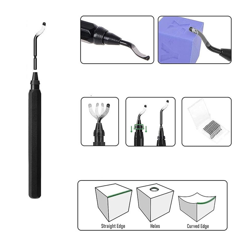 Kit de Herramientas para Impresora 3D, Herramientas para Impresora 3D para Quitar, Alisar, Terminar, Desbarbar, Tallar y Perforar Accesorios para Impresora 3D