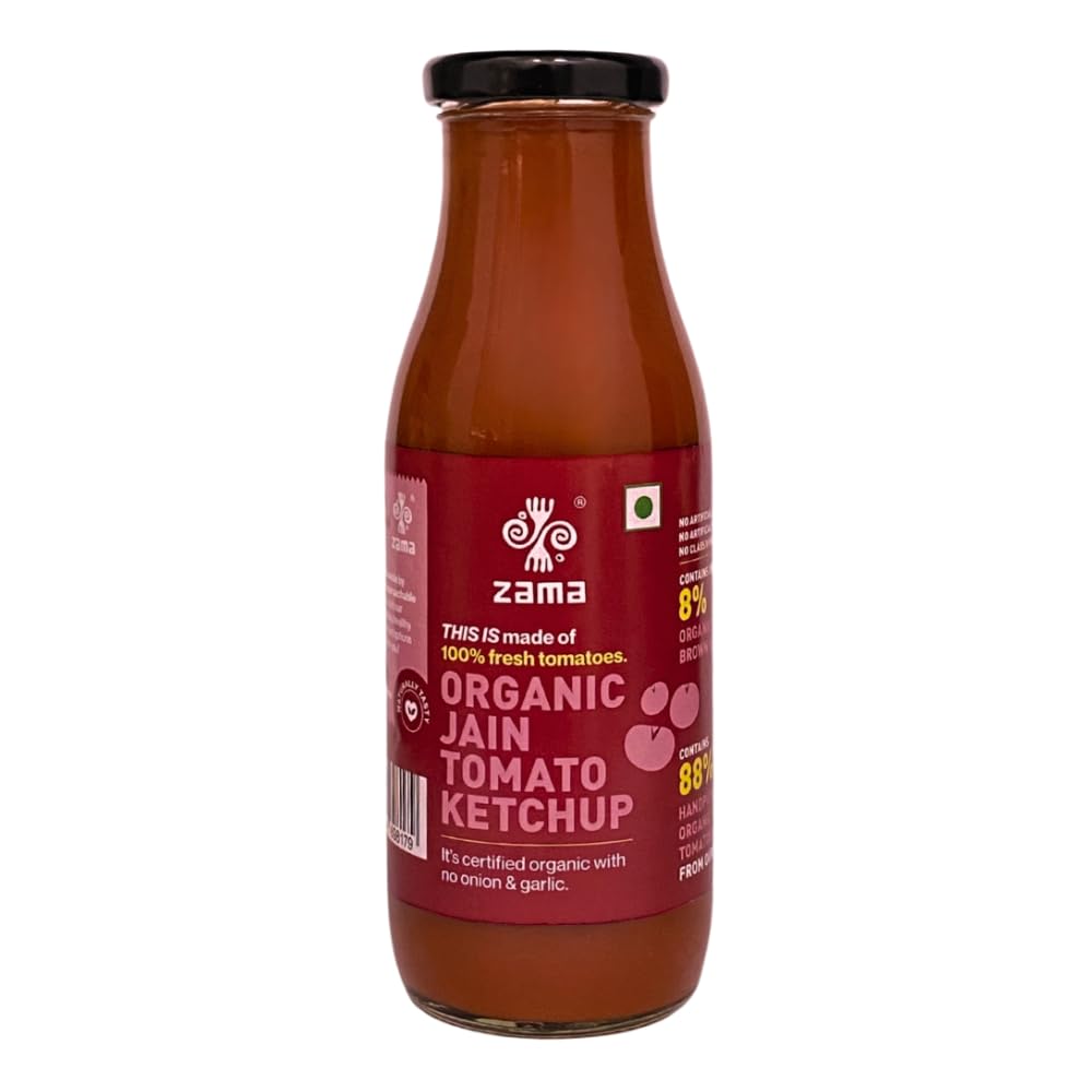See full amazon price history chart for Zama Organics Jain Tomato Ketchup 300g Glass Bottle | Tomato Sauce | Organic ingredients | Organic Tomatoes | Tangy And Raw Flavour | Traditionally produced | Zama Organics Jain Tomato Ketchup 300g Glass Bottle | Tomato Sauce | Organic ingredients | Organic Tomatoes | Tangy And Raw Flavour | Traditionally produced | (B0C6KSQ729) Amazon Price History, Amazon Price Tracker