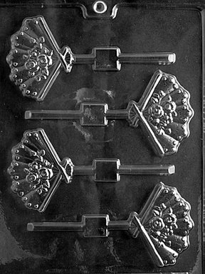 Cybrtrayd W030 Moule à bonbons en forme de sucettes avec instructions exclusives pour le moulage du chocolat protégé par le droit d'auteur Moule à chocolat transparent