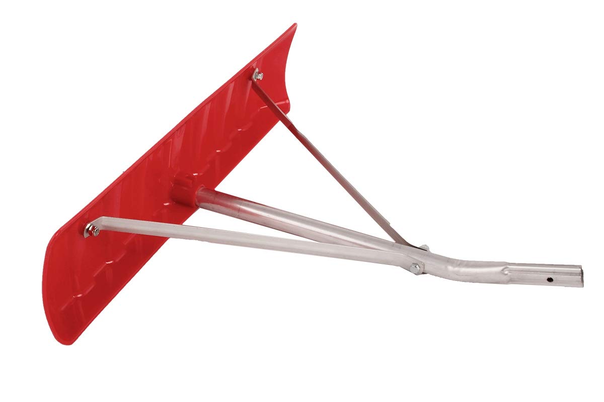 Spazzaneve Telescopico 5m per Tetti, Giardini d'Inverno e Camion | Pala 60x15cm con asta in alluminio 2,28-5m, include Grip Protector antiscivolo da 15x13cm per una presa sicura