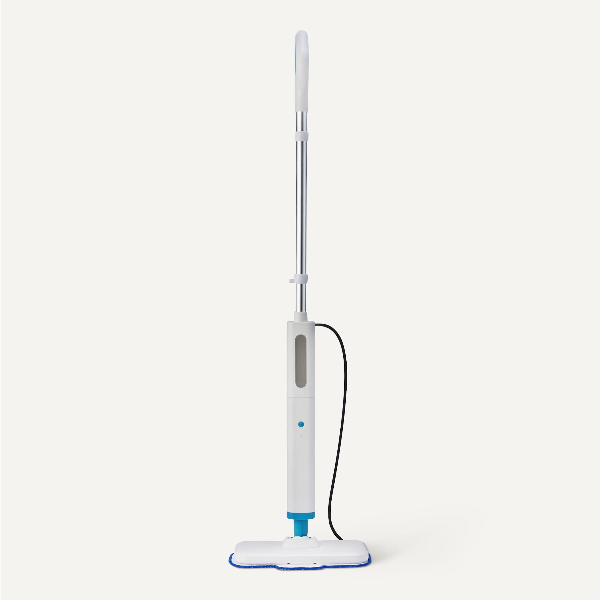Amazon Basics Balai vapeur pour nettoyage des sols durs, avec 3 tampons lavables, Convient à Tous Les sols durs, 30.5 x 13.9 x 0.5 cm, Bleu