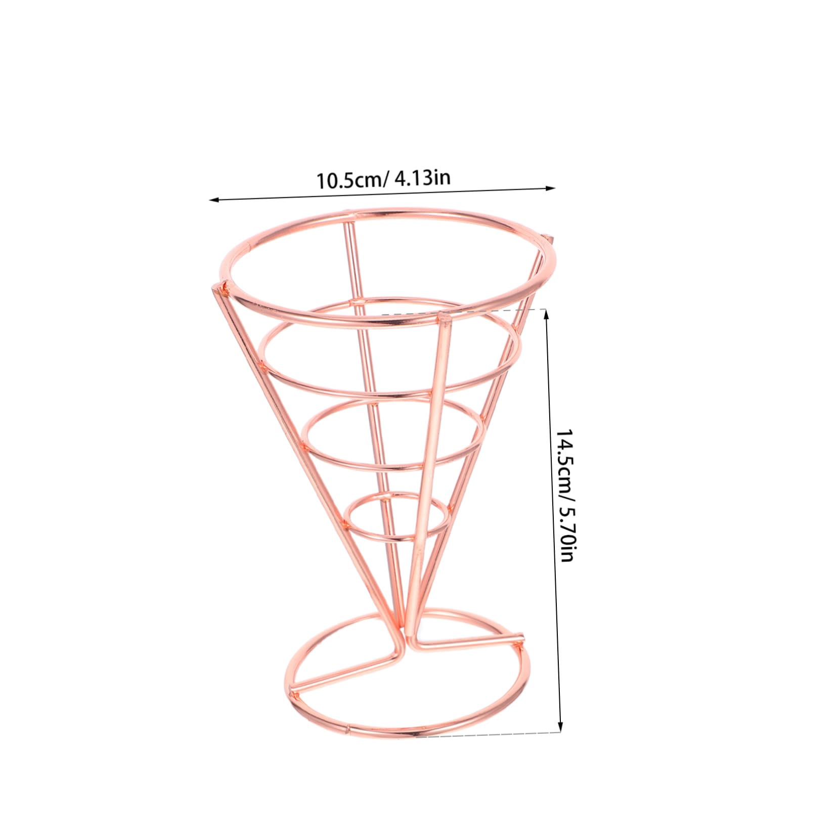 ABOOFAN 2Pcs French Fry Stands Cone Wire Snack Basket Appetizer Serving Racks for French Fries Fried Chicken and Snacks Stylish Display for Home Restaurant