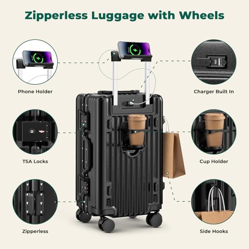 B waygga 20 Inch Charging Luggage