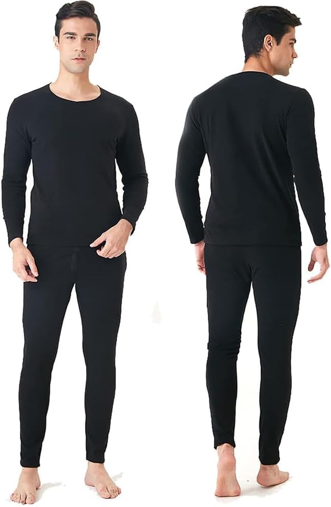 Men Winter Heated Thermal Underwear Set 13 Zone Intelligent Men's Heating Thermals Top and Bottom with APP Temperature Control,L