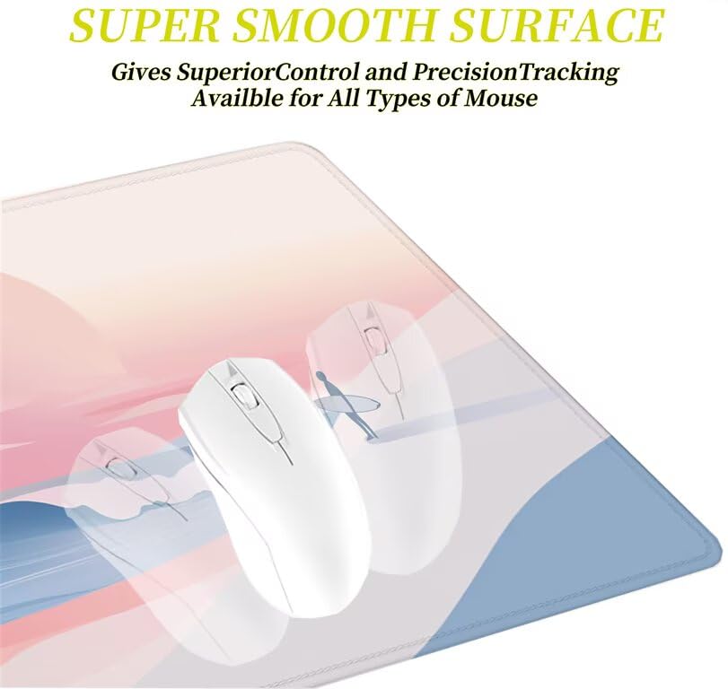 Tapis souris gamer imperméable et lavable grand format bleu pour précision PC