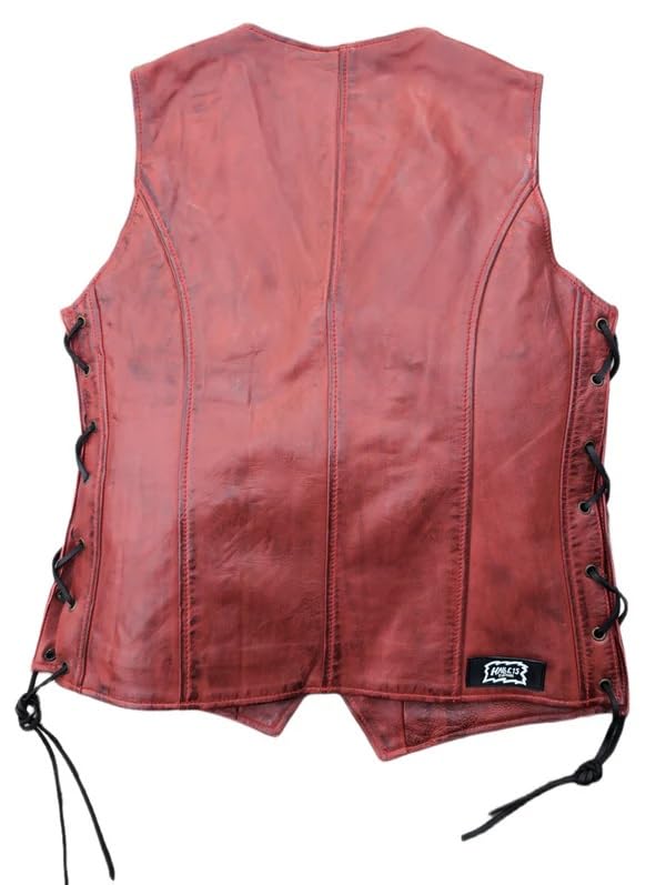 Original Clothes - Lederweste - Ladies Lederkutte - Rot