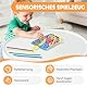 Elalove Sensorik Activity Board Sensorisches Spielzeug mit Eiscreme-Design - Doppelseitiges Sensorische Aktivitätsbrett für Kinder ab 3 und Erwachsene (12 Bunte Silikonschnüre)