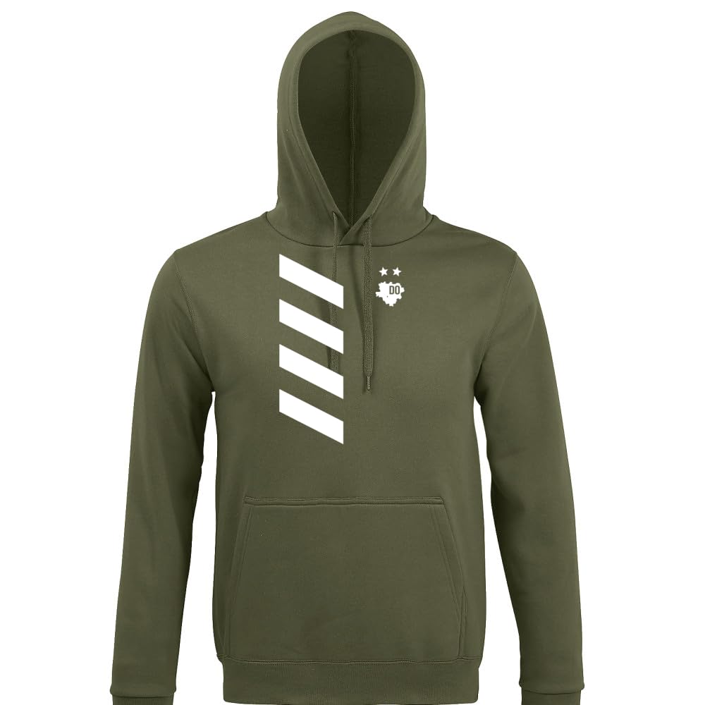 Dortmund kontur piłka nożna męska bluza z kapturem, wojsko, 4XL