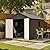 Patiowell 8 x 10 ft Outdoor Storage Shed with Floor and Light, Heavy Duty Resin Shed with Combination Lock, Easy-Assemble with Fewer Screws, All Weather Plastic Shed for Backyard, Patio, Garden, Pool
