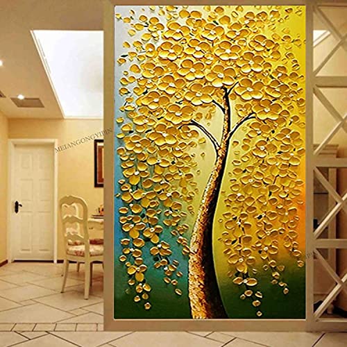 Diamond painting complet arbre d'or 40x100cm pour broderie diamant grand format