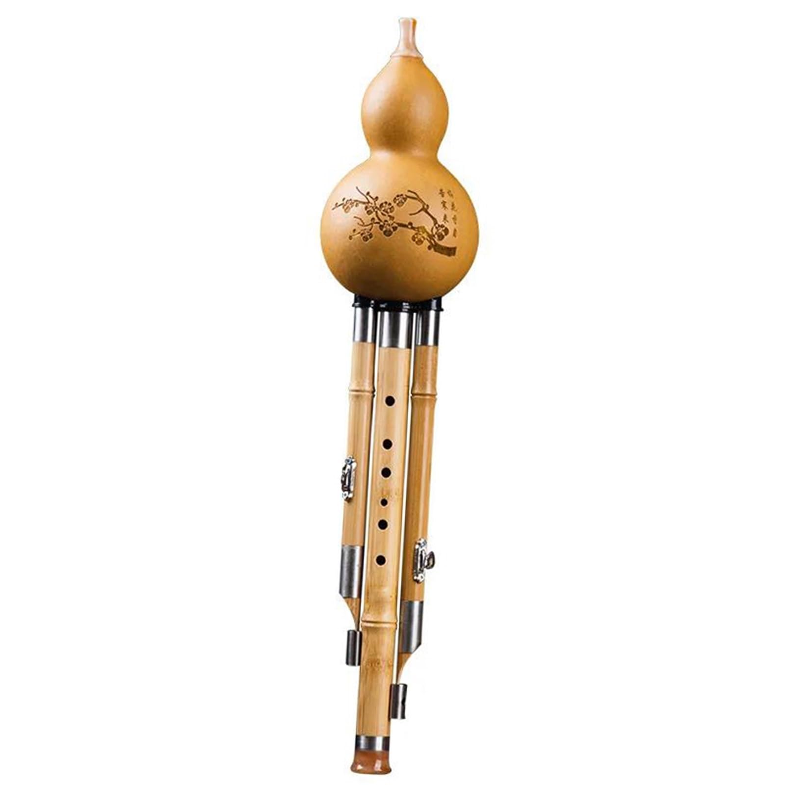 Hulusi Pour Les Débutants Nanzhu Bambou Trois Tons Hulusi C Ton BB Ton Adulte Débutant Naturel Hulusi Flûte Instrument À Vent Avec Étui(D)