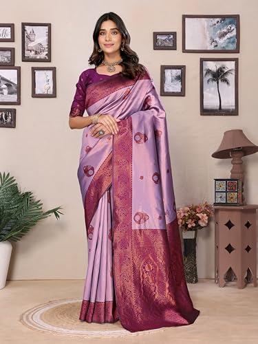 Image of Avantika Fashion Women's Kanjivaram Soft Silk Banarasi Sarees With Blouse Piece For Women