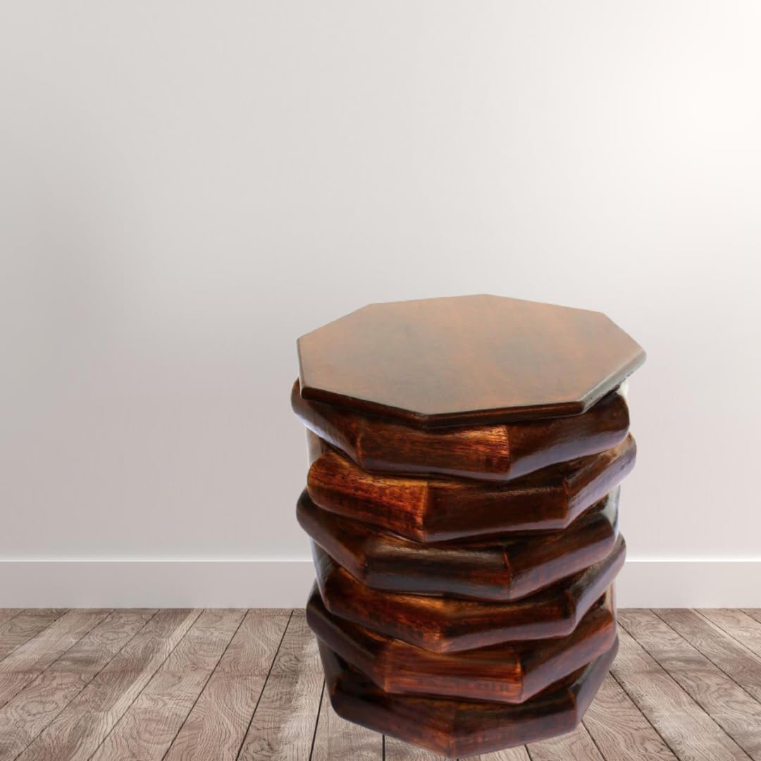 Woodilla Wooden Small stools for Living Room Plant Stands for Bedroom,Outdoor Footrest,Foot Step Stools,Side Stool for Sitting,Tea/Coffee/Fruits Stool for Kids, Bedroom-image-11