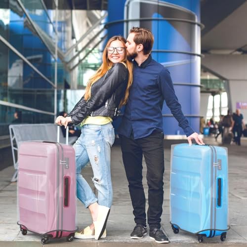 Image of Suitcase Cover | 20 inch, 24 inch, 28 inch Transparent PVC Luggage Cover for Hard Trolley Bag | Waterproof Clear Protective Trolley Bag Cover with Zipper, Travel Dustproof Protector (Pack of 3)