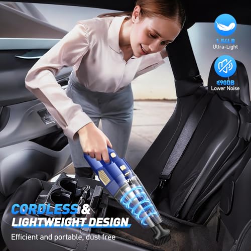 DBHAL Cordless Handheld Car Vacuum (15,000 PA, 30-Min Battery) — view 8