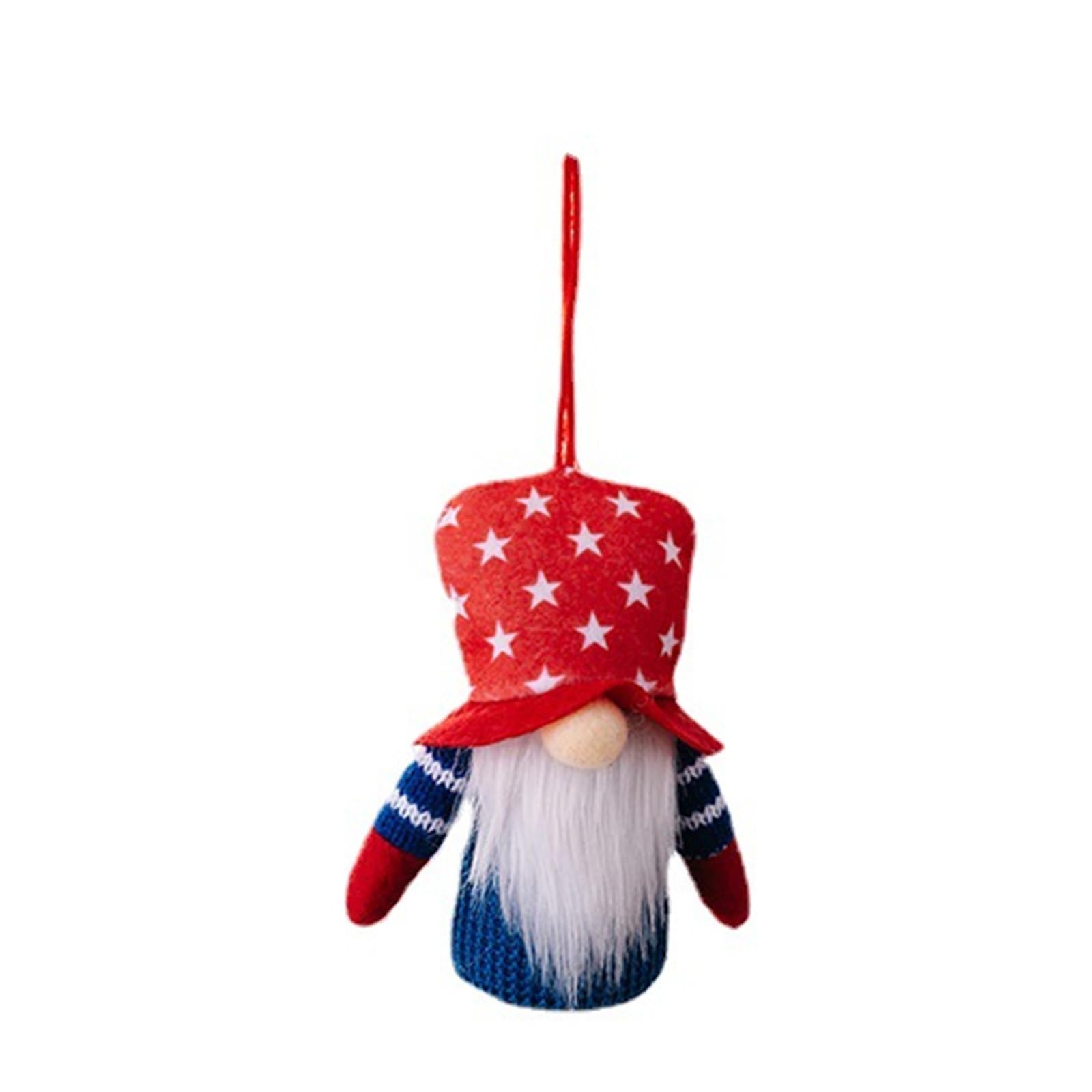 Jazuaiao Independence Day Gnomes Pendant Swedish Tomtes Hanging Ornaments with LED Light Christmas Tree Home Party Decoration Hanging Gnomes Decorations